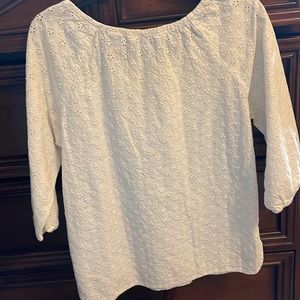 White eyelet top by Bechamel